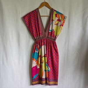 Flying Tomato Kimono-Sleeve Tropical Dress